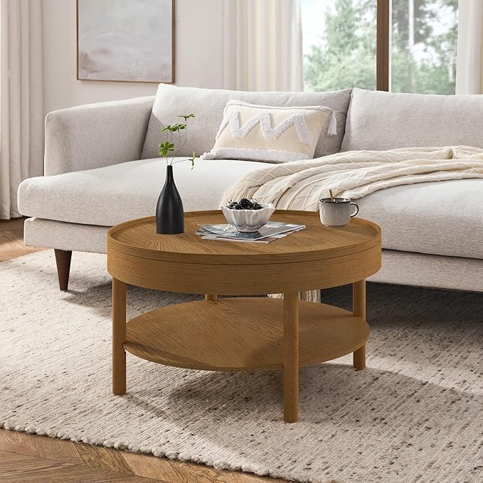 Round Coffee Table, Living Room Table - Image 3