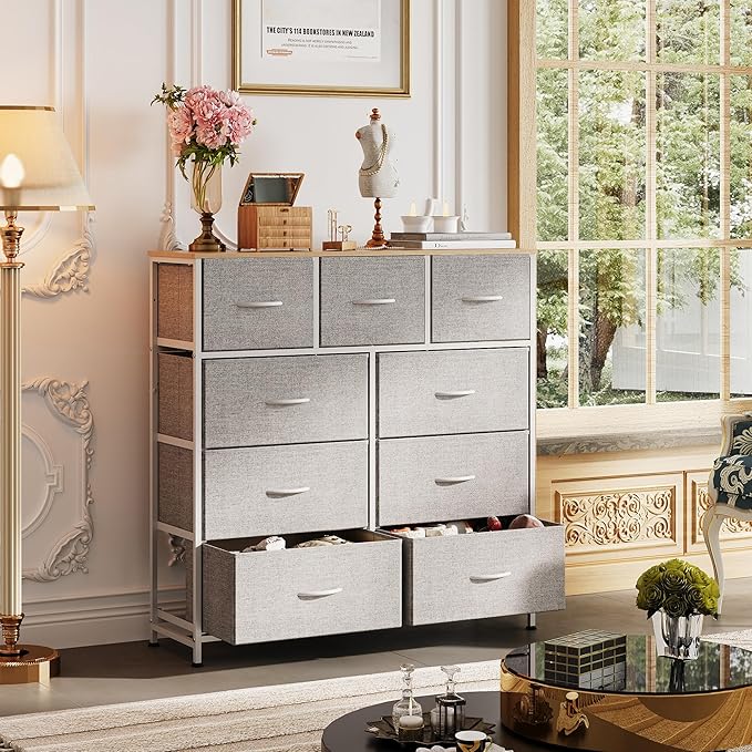 WLIVE 9-Drawer Dresser, Fabric Storage Tower - Image 2