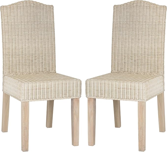 SAFAVIEH Home Collection Odette Grey Wicker Dining Chair - Image 6