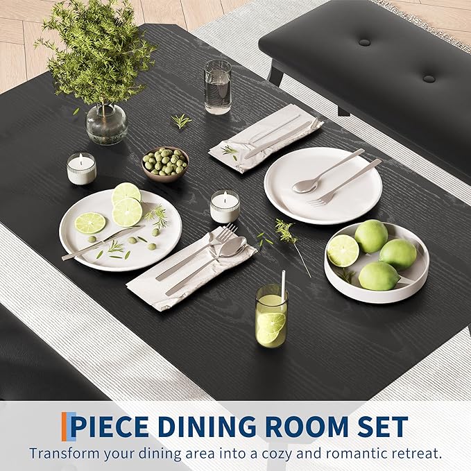 GAOMON Dining Table Set for 4, Metal Frame Kitchen Table Set - Image 6