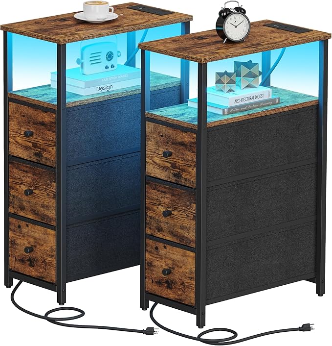 TUTOTAK Narrow LED Night Stand by WelcometotheTUTOTAKHome