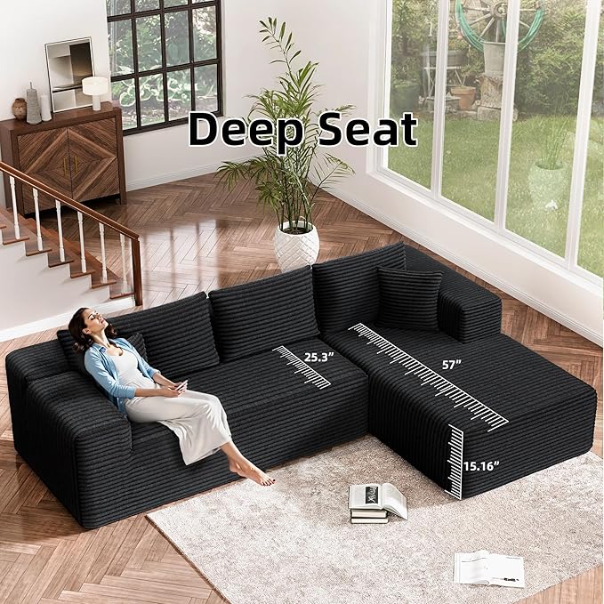 Cloud Sectional Couch, 104”L-Shape Large Oversized Sofa - Image 5