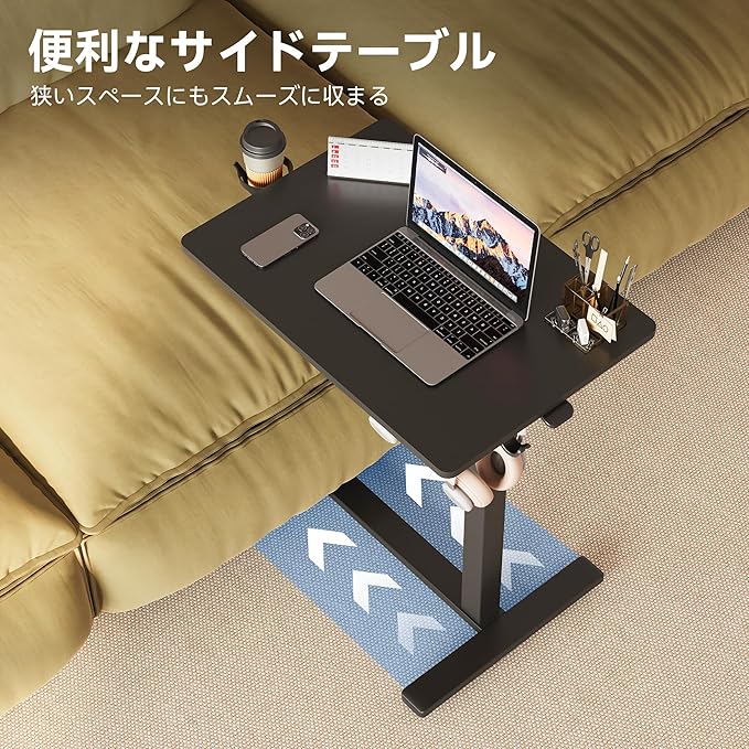Gas Spring Adjustable Height Rolling Portable Laptop Desk, Mobile Standing Desk - Image 6
