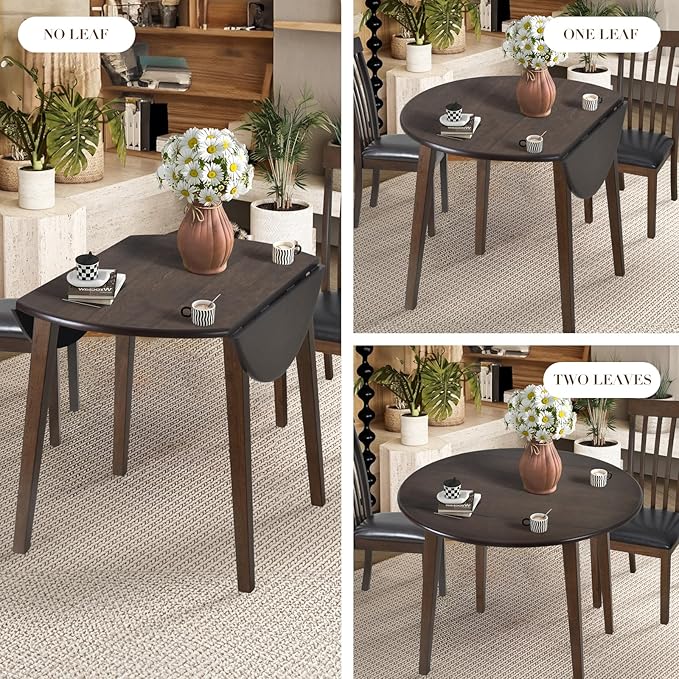 COLAMY 5-Piece Extendable Dining Table Set - Image 4