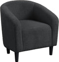 Yaheetech Accent Barrel Chair, Boucle Fabric Club Chair, Furry Sherpa Elegant by Yaheetech