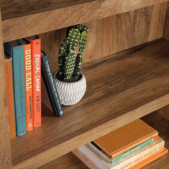 Sauder Miscellaneous Storage 3-Shelf Bookcase/ Book shelf, Sindoori Mango finish - Image 8