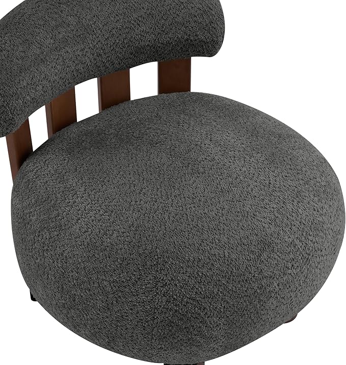 Christopher Knight Home Elvina Boucle Fabric Accent Chair, Solid Wood Single - Image 10