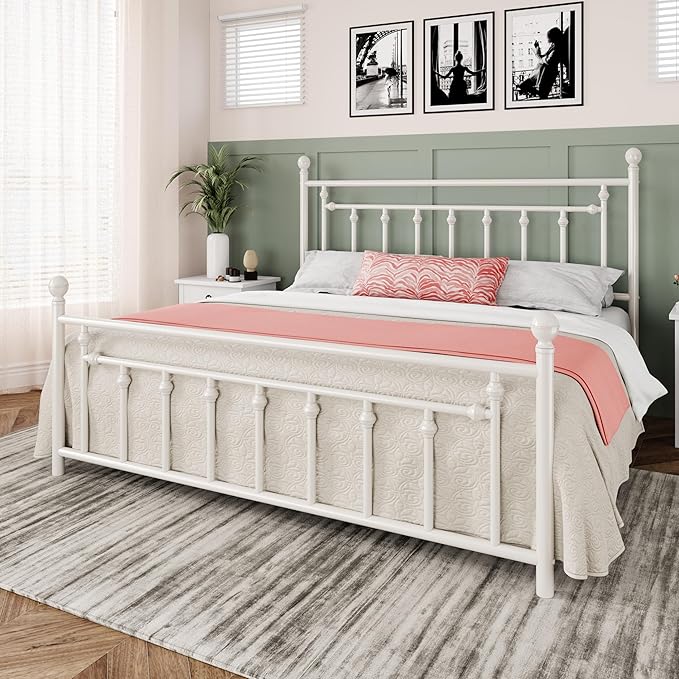 Allewie 14 Inch King Size Metal Platform Bed Frame - Image 3