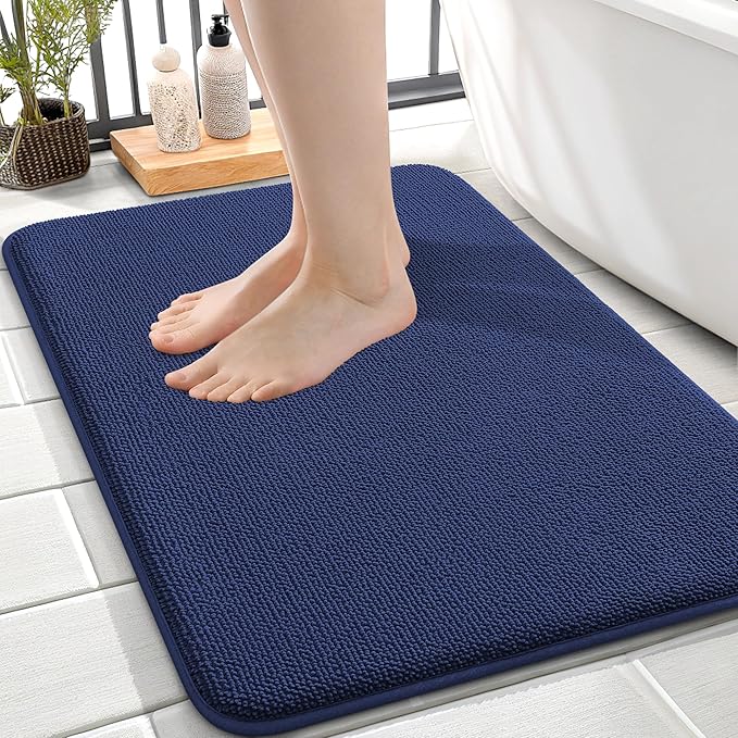 OLANLY Thick Memory Foam Bath Mat Rug 24x16, Extra Soft Absorbent Bathroom Rug by OLANLY