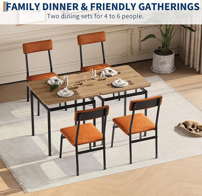 IDEALHOUSE 3 Piece Dining Room Table Set, Kitchen Table Set - Image 9