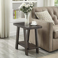 Roundhill Furniture Athens Contemporary Wood Shelf Side Table, Weathered by RoundhillFurniture