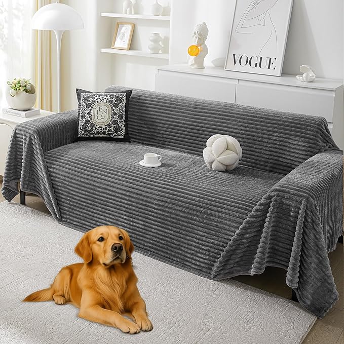 HAOMAIJIA Faux Fur Sofa Covers Couch Covers by HAOMAIJIA