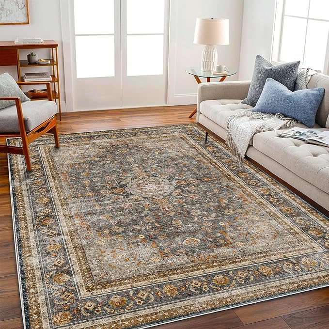 Area Rug 5'x7' Washable Rug Traditional Floor Cover Thin Retro Kitchen Indoor - Image 2