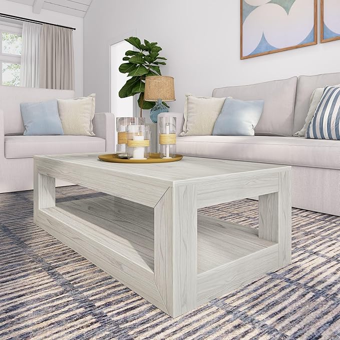 Plank+Beam 40" Modern Rectangular Coffee Table by PlankBeam
