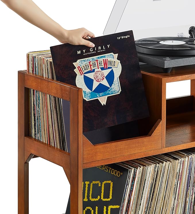 Crosley Furniture Asheville Mid-Century Modern Media Console Record Player Stand - Image 11