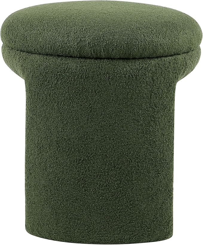 Furniture of America Rami Modern 18-inch Solid Wood Upholstered Ottoman - Image 5