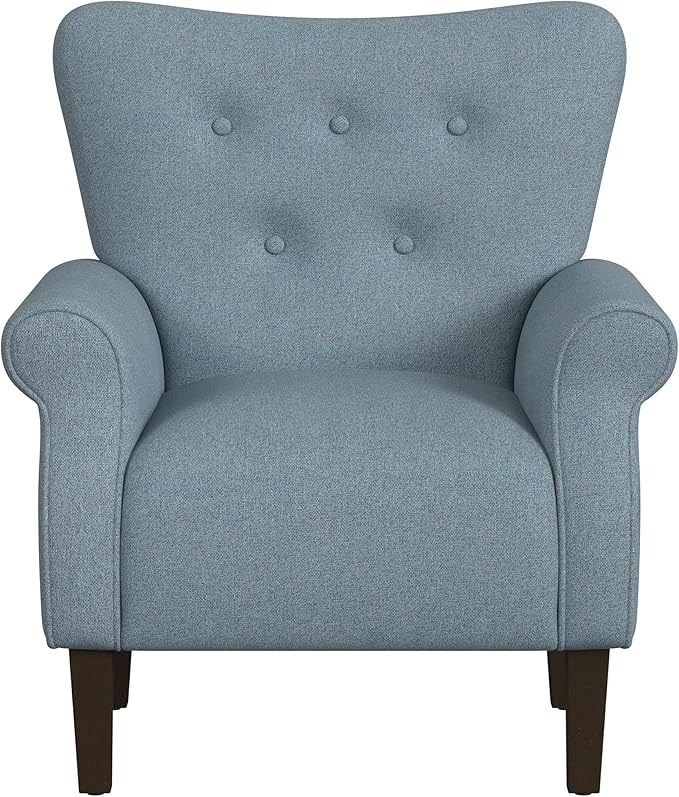Home Decor | Upholstered Rolled Arm Wingback Accent Chair | Accent Chairs by Spatial+Order