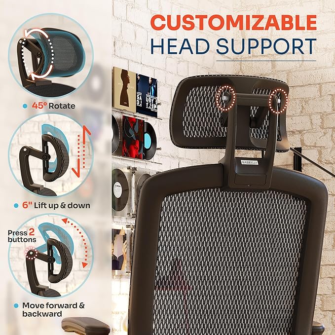 GABRYLLY Ergonomic Office Chair, High Back Home Desk Chair - Image 6