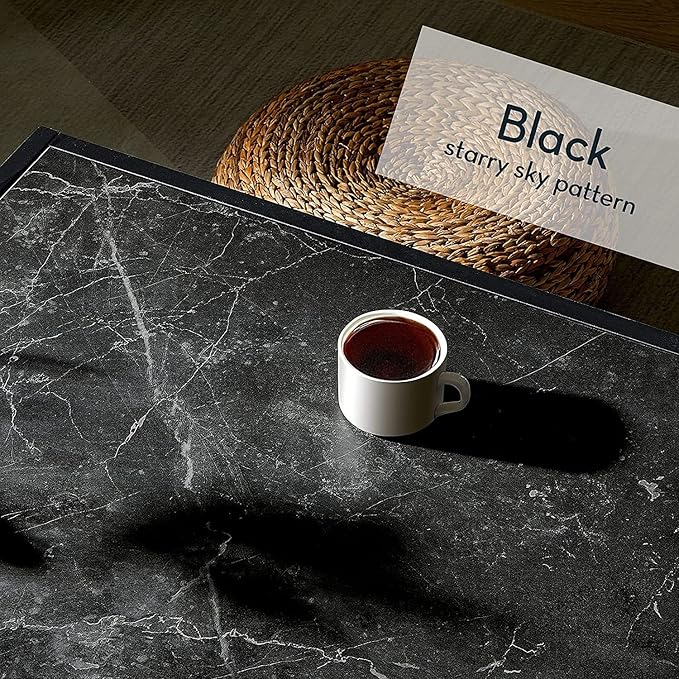SAYGOER Black Coffee Table Small Square Coffee Table Simple Modern Center Table - Image 4