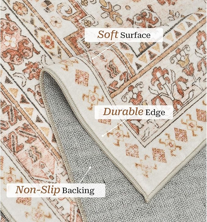 zesthome 8x10 Area Rugs for Living Room, Non-Slip Backing Washable Rugs - Image 4