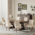 COLAMY Fabric Side Dining Chairs Set of 6, Wingback Upholstered Dining Room by COLAMYINC