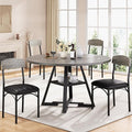 Round Dining Table Set for 4, Kitchen Table and Chairs for 4, Circle Table by JOCOEVOL