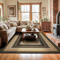 Homespice Kilimanjaro Jute Black Braided Area Rug 4x6' by Homespice