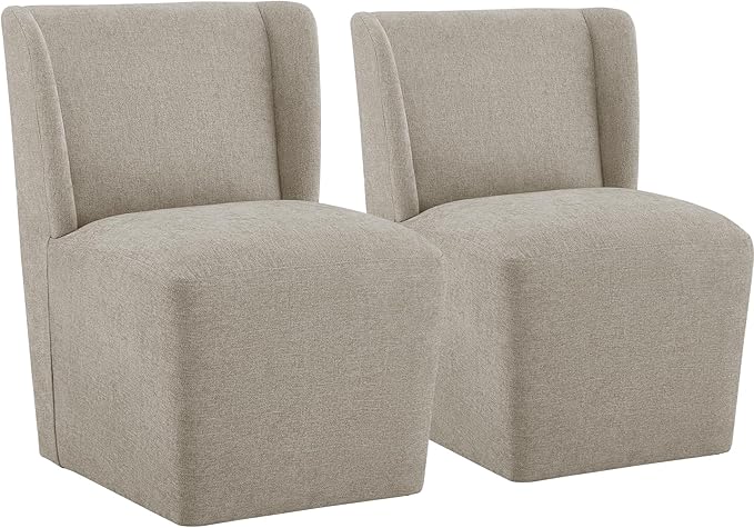 Dining Chairs with Casters Require Assembly Upholstered Wingback Single Sofa by Kislot