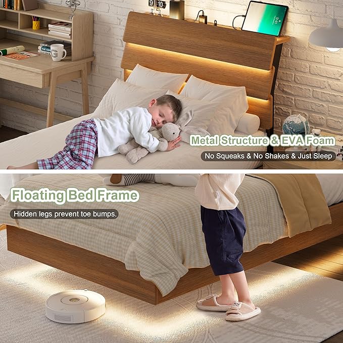 Feonase Floating Bed Frame Twin - Image 5