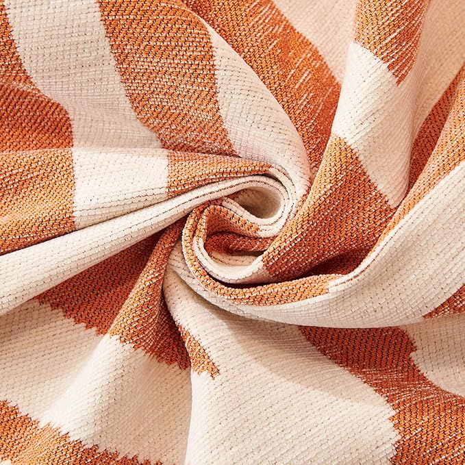 STACYPIK Thick Warm Orange Sofa Cover Armchair Slipcover Boho Geometric Couch - Image 5