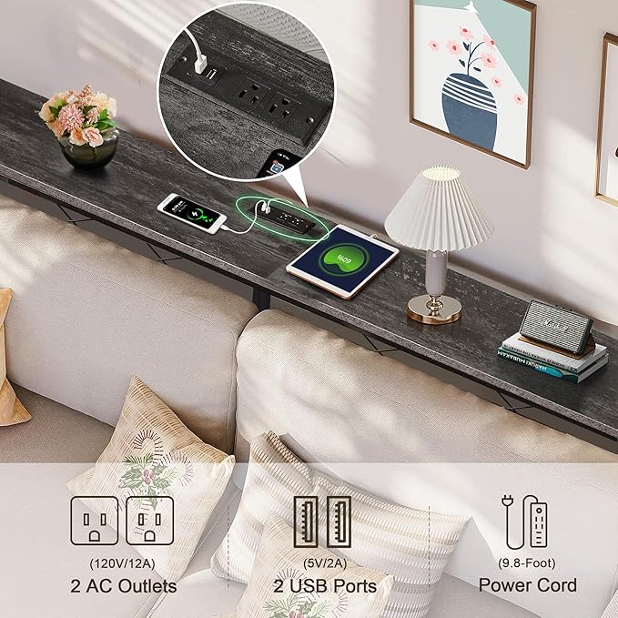 VECELO 39.4In Narrow Sofa/Console Table - Image 4