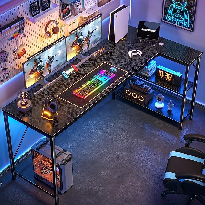 Huuger L Shaped Desk, 63 Inches Computer Desk - Image 4