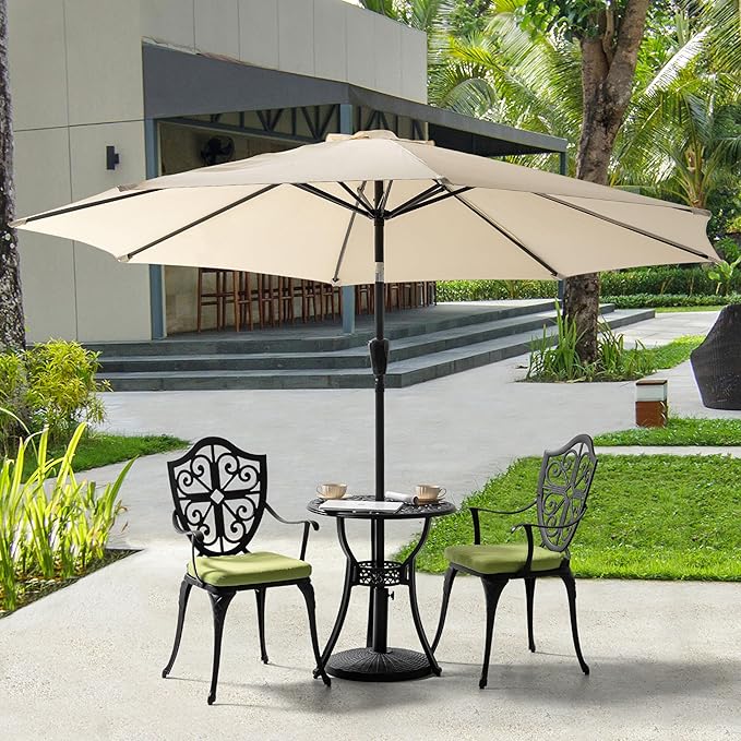 NUU GARDEN 3 Piece Outdoor Bistro Set Cast Aluminum Patio Set Bistro Table Set - Image 2