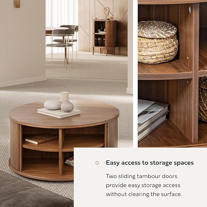WERMO 35'' Round Coffee Table - Image 5