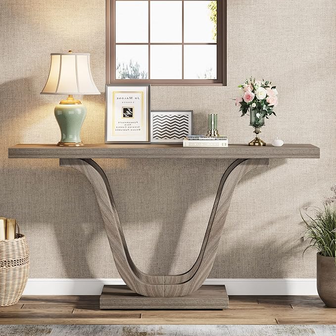 Tribesigns Farmhouse Console Table, 55 Inch Wood Sofa Table Entryway Table - Image 8