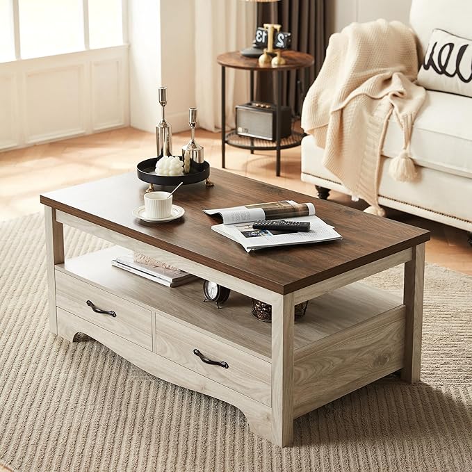 LINSY HOME Farmhouse Coffee Table - Image 2
