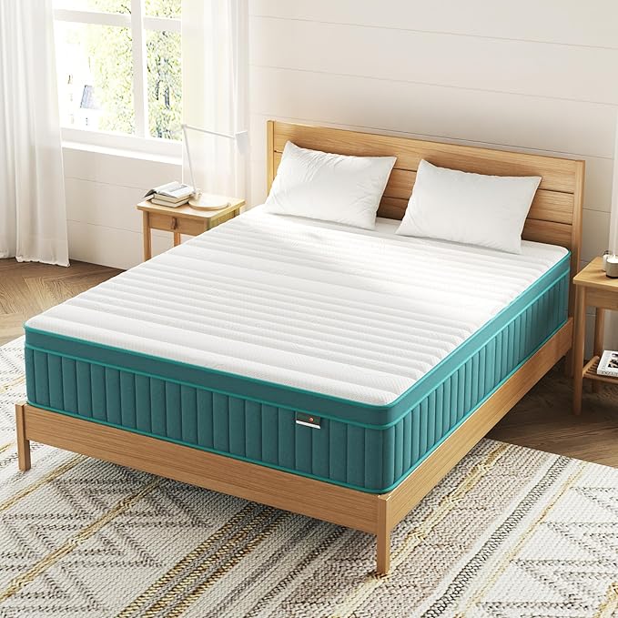 Firm Full Mattress, 14 Inch Cooling-Gel Memory Foam & Pocket Spring Hybrid - Image 2