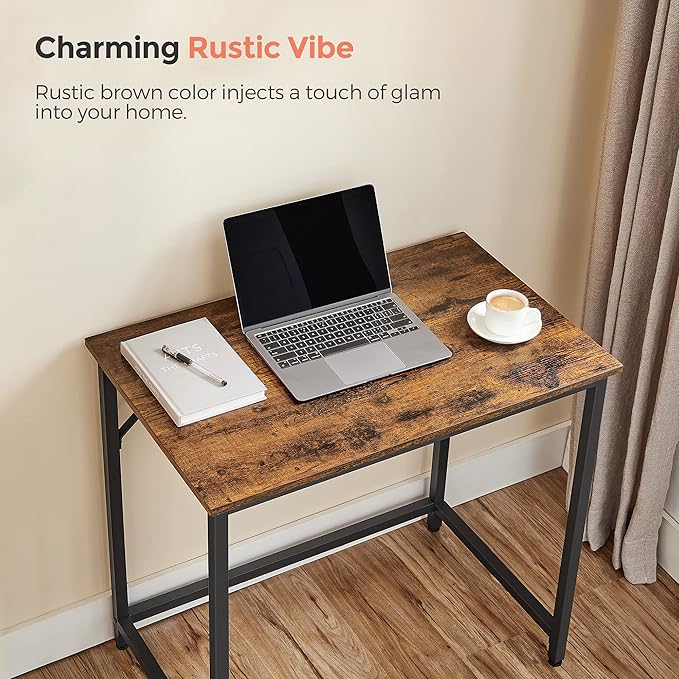 VASAGLE Computer Desk, Gaming Desk, Home Office Desk, - Image 4