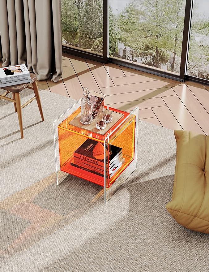 Acrylic Nightstand Colorful Bedside Table - Image 5