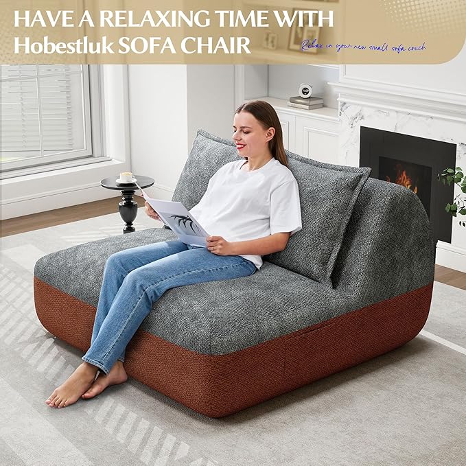 Hobestluk Small Sofa Couch Lounge Sofa Chair - Image 3