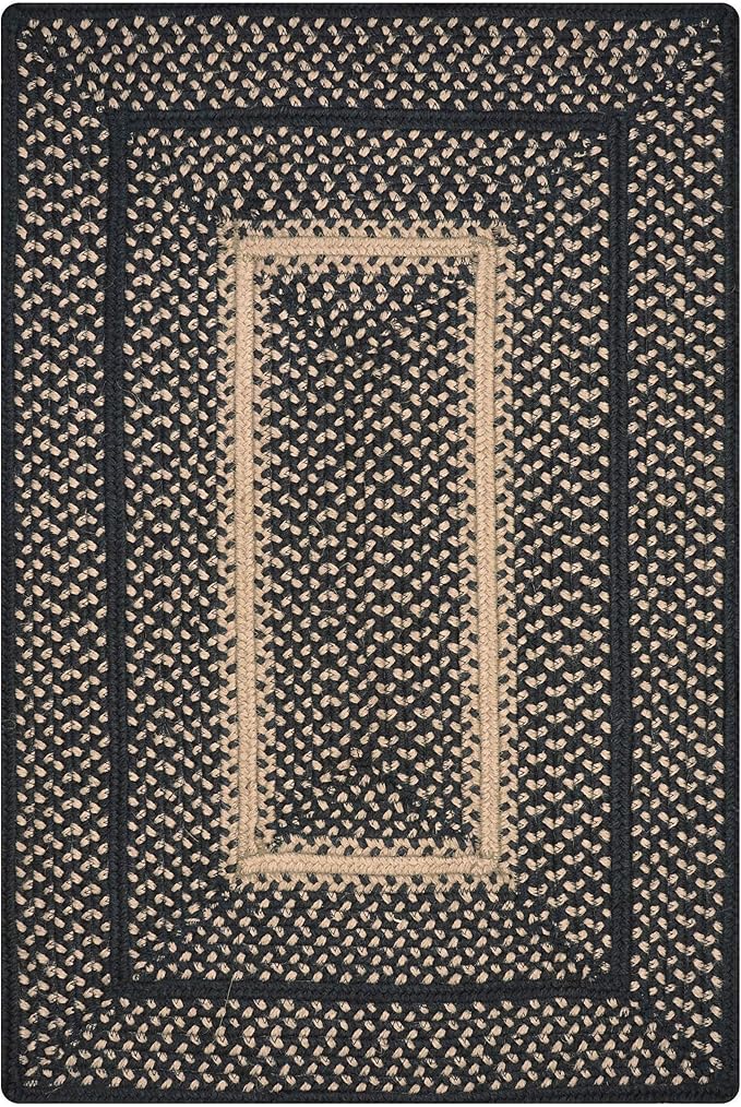 Homespice Manchester Black Braided Runner Rug, 22x72 Rectangle - Image 8