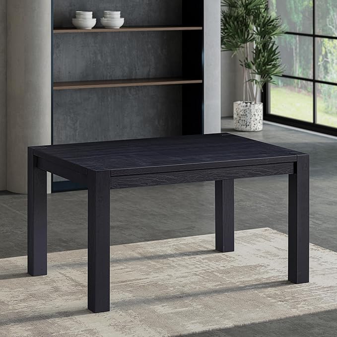 NTC Block 55 Inch Modern Farmhouse Dining Table, Rectangular Dinner Table - Image 9