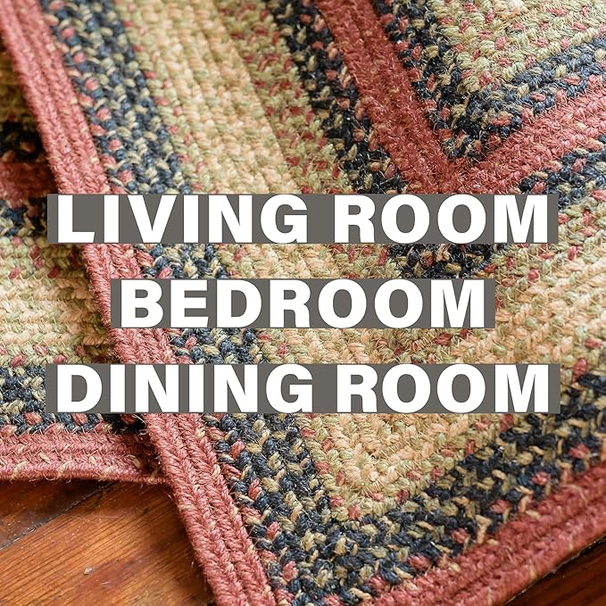 Homespice Highland Multicolor Jute Braided Rope Rug, 5x8' Rectangle - Image 8