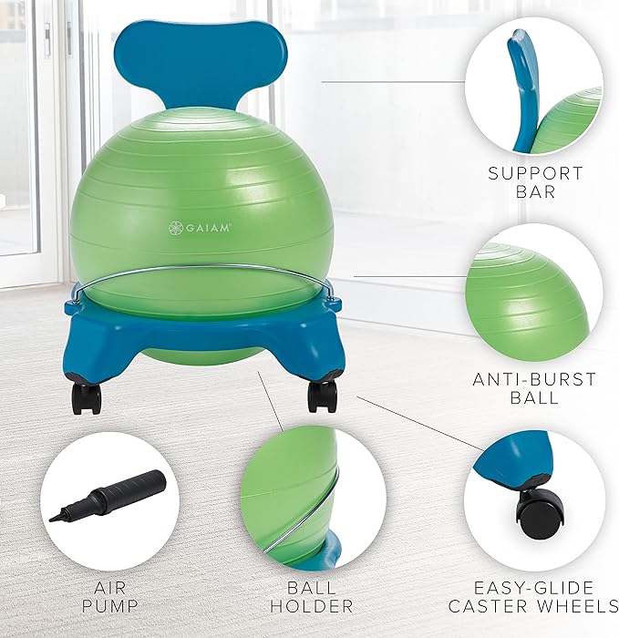 Gaiam Kids Balance Ball Chair - Image 3