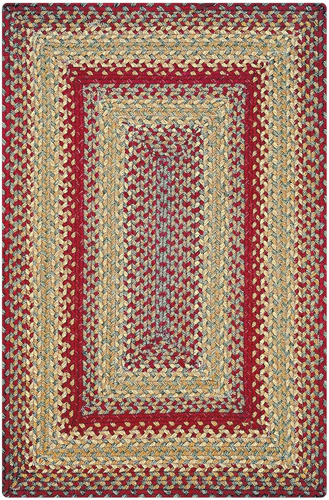 Homespice Cider Barn Cranberry Red Braided Area Rugs, 8x10' Rectangle - Image 9