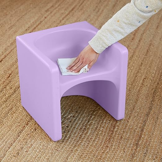 ECR4Kids Tri-Me Table and Cube Chair Set, Light Purple - Image 9