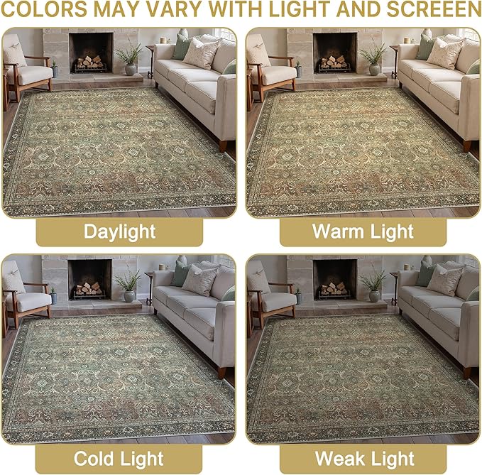 8X10 Area Rugs Machine Washable Rugs - Image 6
