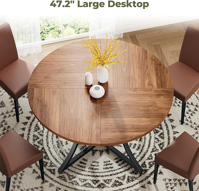 IRONCK 47.2" Round Dining Table - Image 3