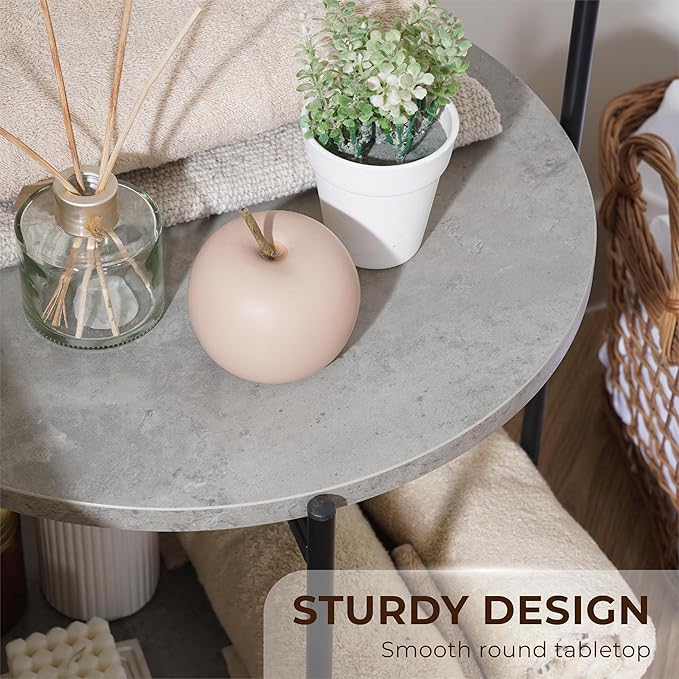 Mijas 2-Tier Side Table, Round End Table, A Stylish and Functional Addition - Image 7