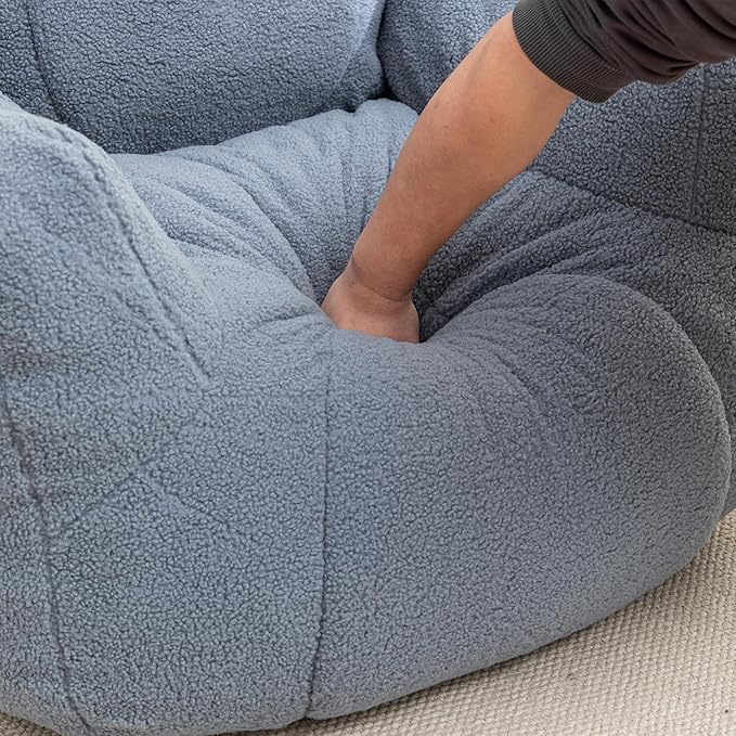 Furniliving Bean Bag Chair, Giant Bean Bag Chair Stuffed Floor Sofa - Image 7